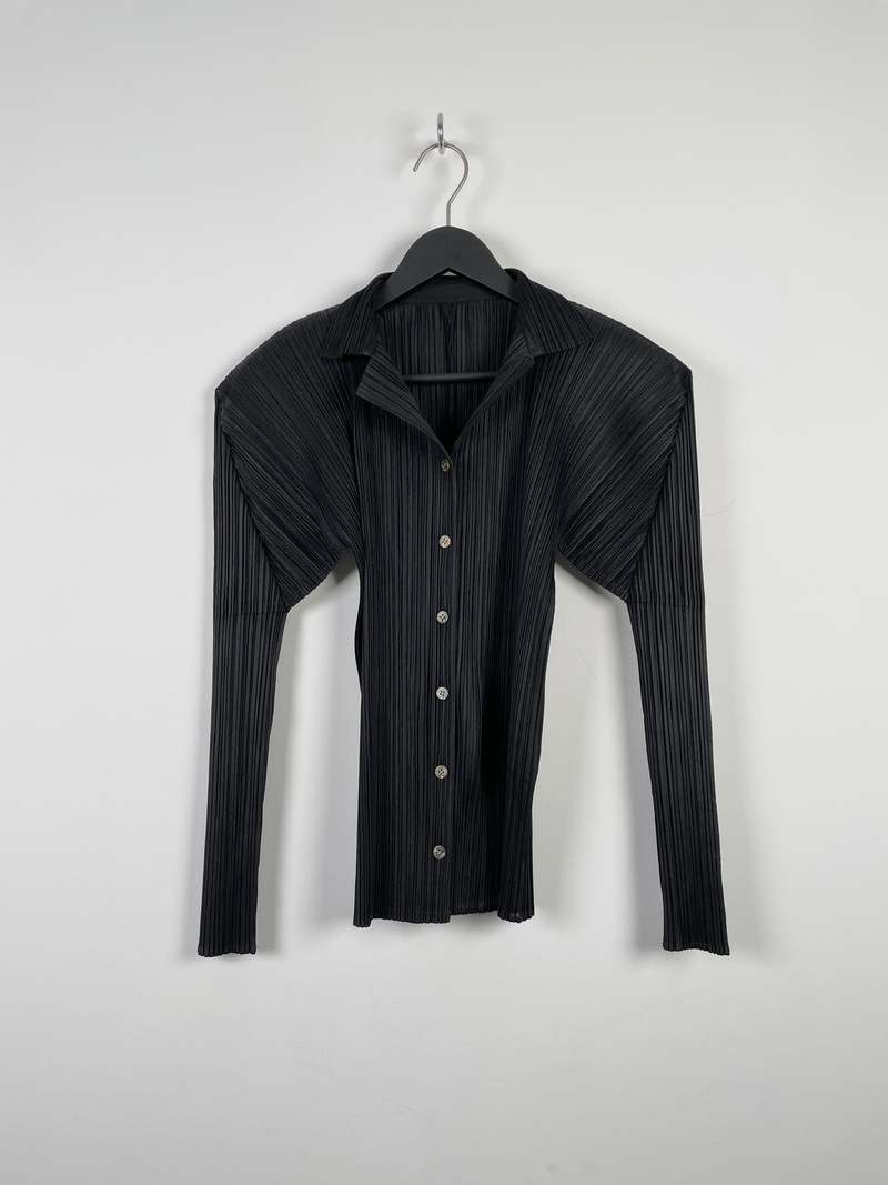 Issey Miyake Pleats Please Collared Button Down Shirt