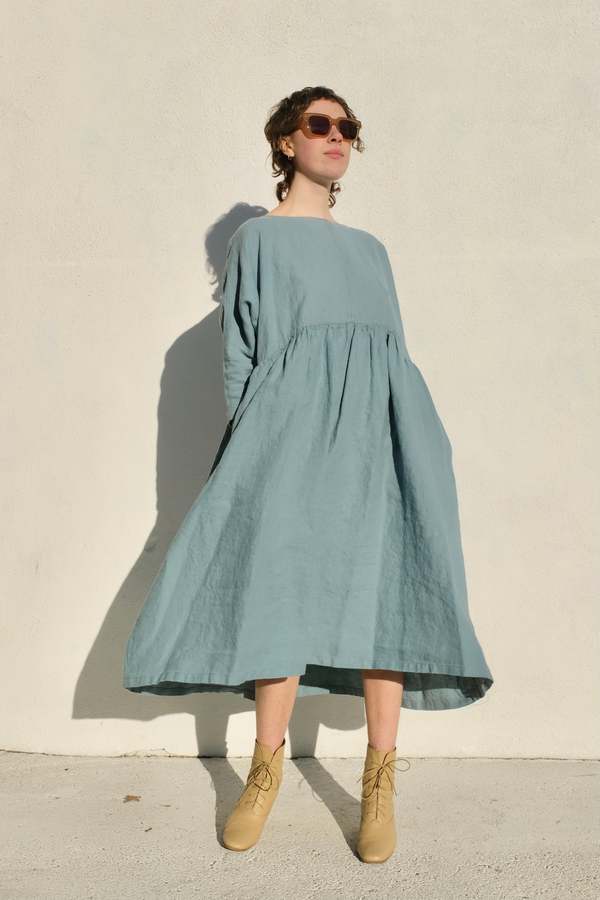 Rachel Comey Linen Oust Dress - Slate on Garmentory