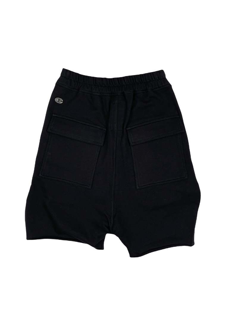 Rick Owens x Champion Beveled Pod Shorts - Black | Garmentory