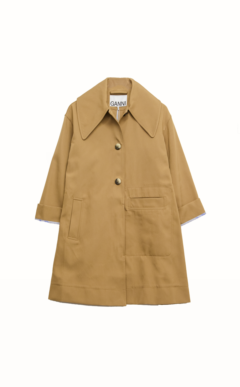 Ganni Heavy Twill Jacket - Tiger Eye | Garmentory