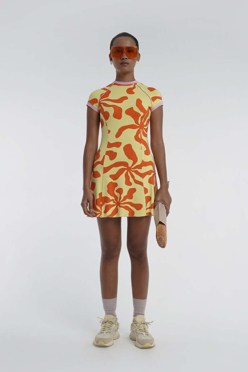 tequila sunrise dress L / White 5%Spandex Wash Method Tequila sunrise for breakfast. Dress: