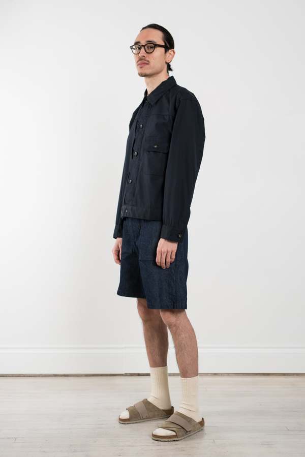Engineered Garments PC Poplin Trucker Jacket - Dark Navy | Garmentory