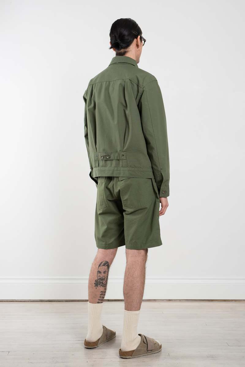 Engineered Garments Cotton Ripstop Trucker Jacket - Olive