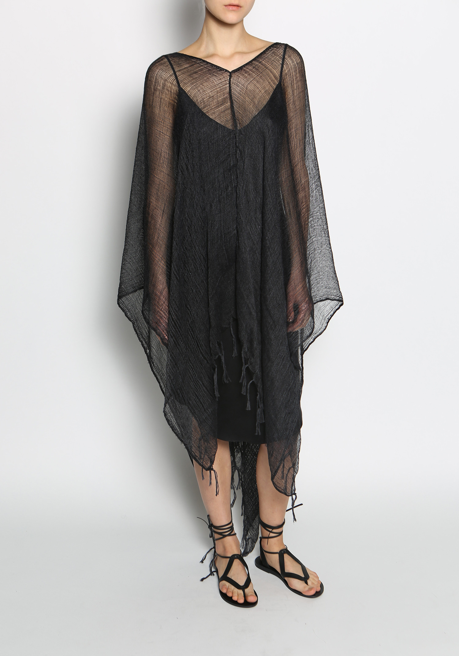 Caravana cotton gauze short poncho Garmentory