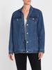 J Brand Veronica Oversized Jacket - Mid Denim - Thumbnail 4