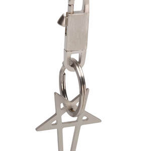 Rick Owens Pentagram Keychain - Silver | Garmentory