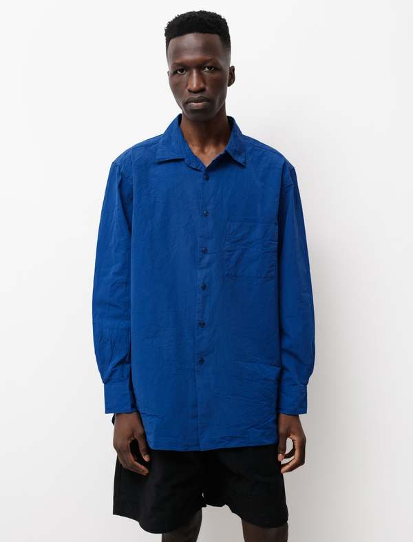 Casey Casey Mens Big Raccourcie Paper Shirt - Klein Blue | Garmentory