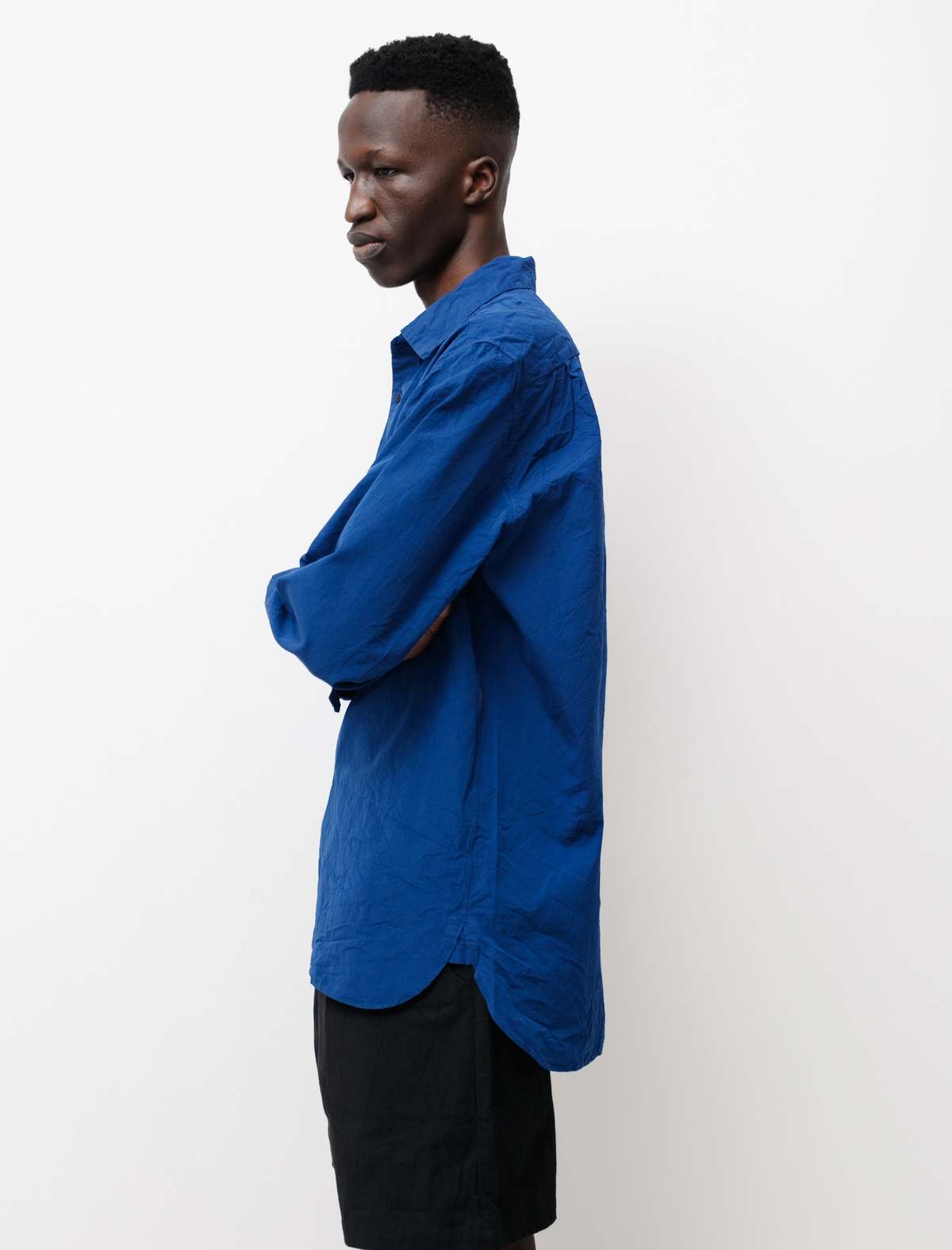 Casey Casey Mens Big Raccourcie Paper Shirt - Klein Blue | Garmentory