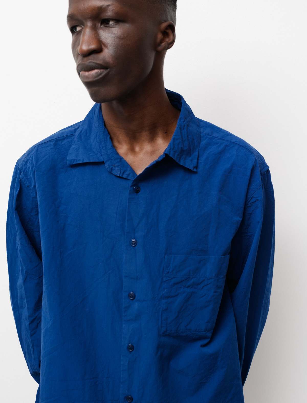 Casey Casey Mens Big Raccourcie Paper Shirt - Klein Blue | Garmentory