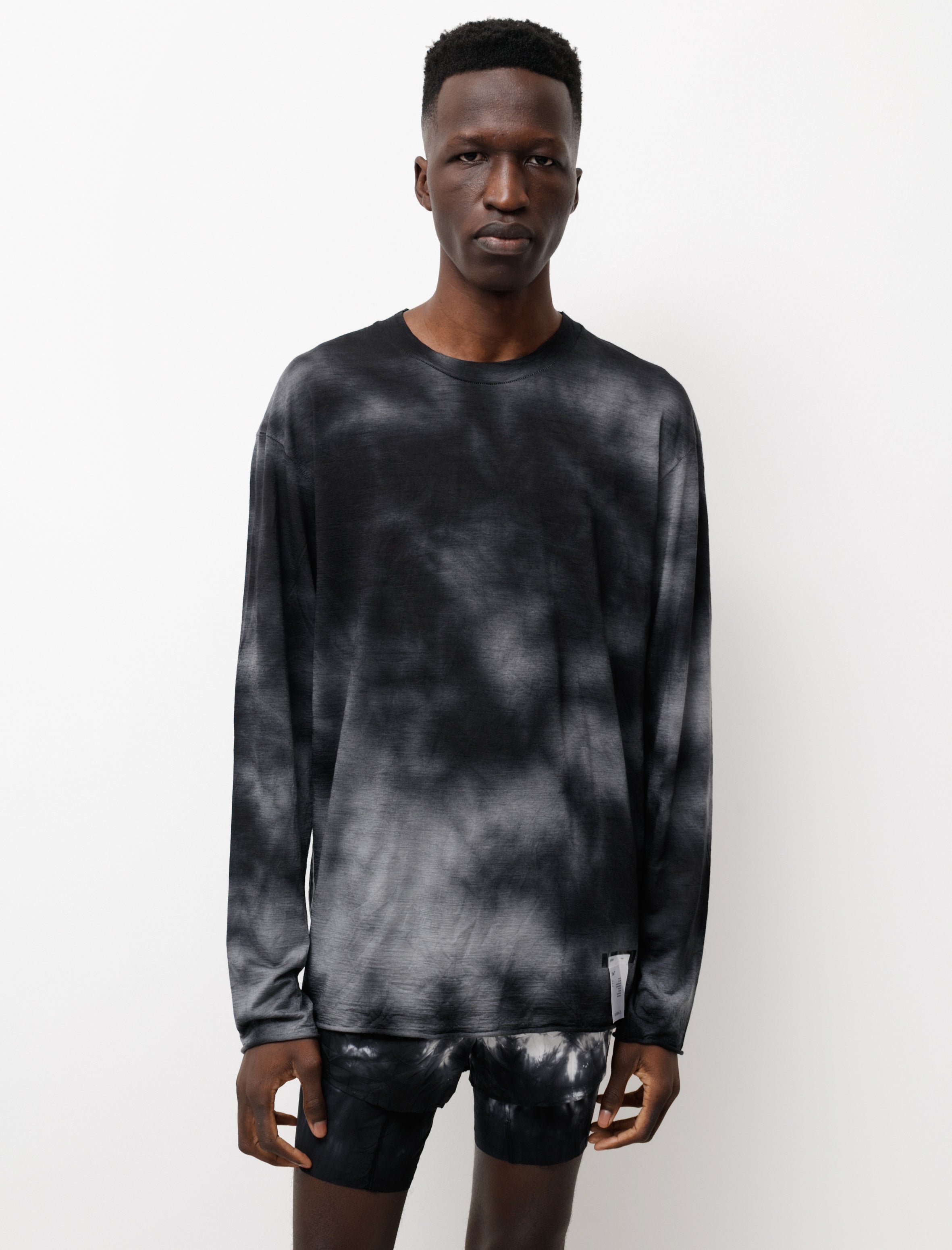 Satisfy Cloud Merino Long Tee - Batik Black | Garmentory