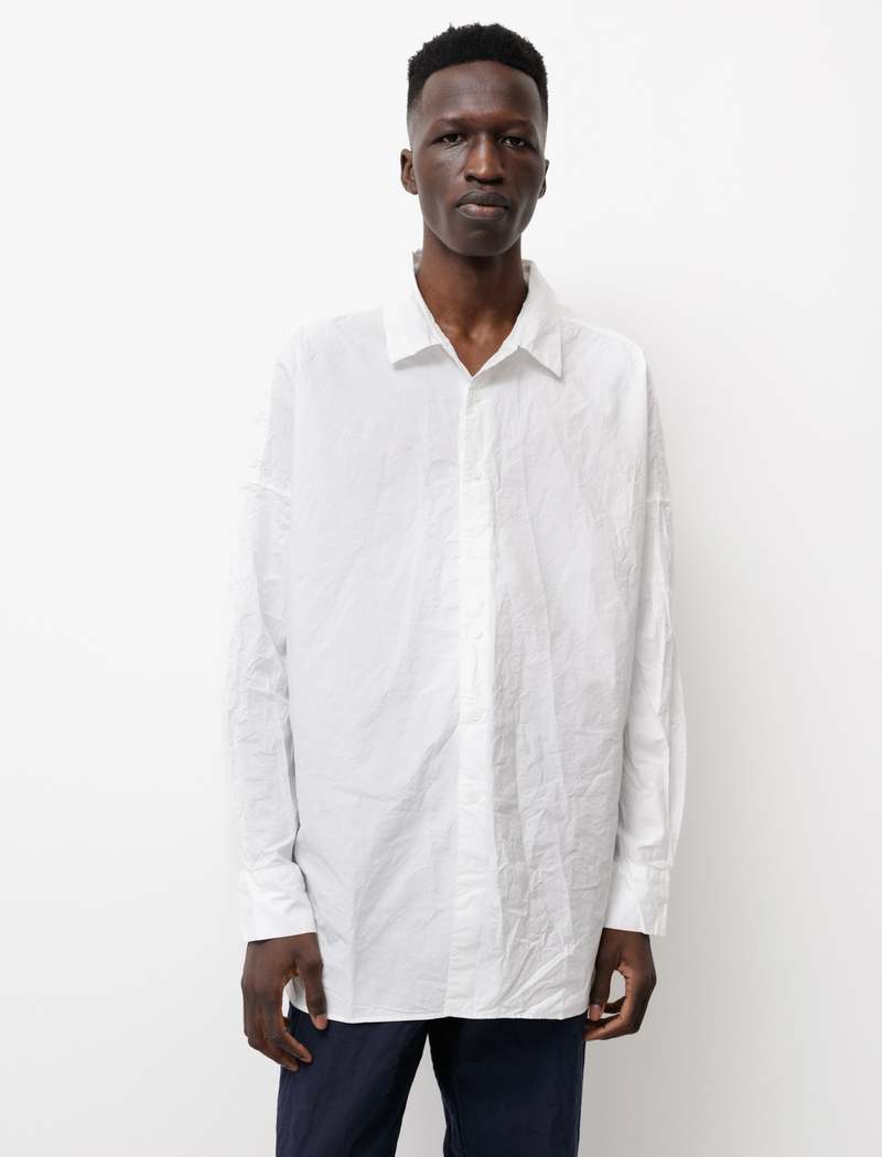 Casey Casey Mens Louis Paper Shirt - Ivory | Garmentory