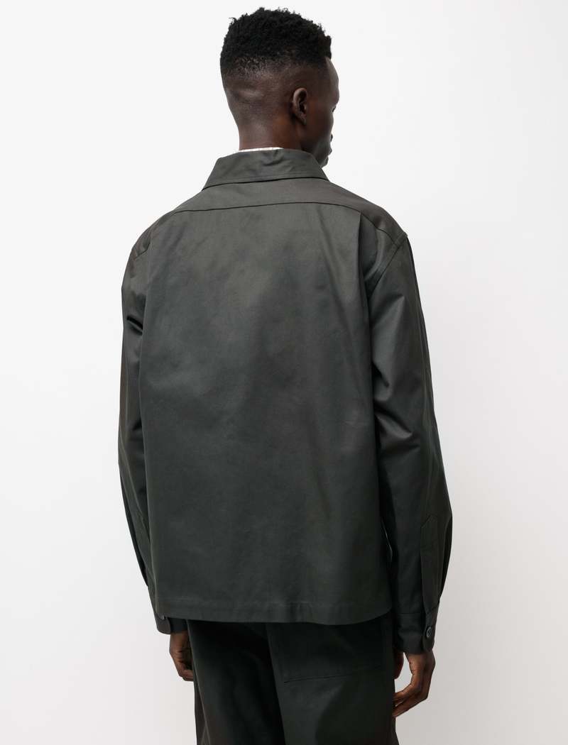 Margaret Howell Zip Through Shirt - Dark Green | Garmentory