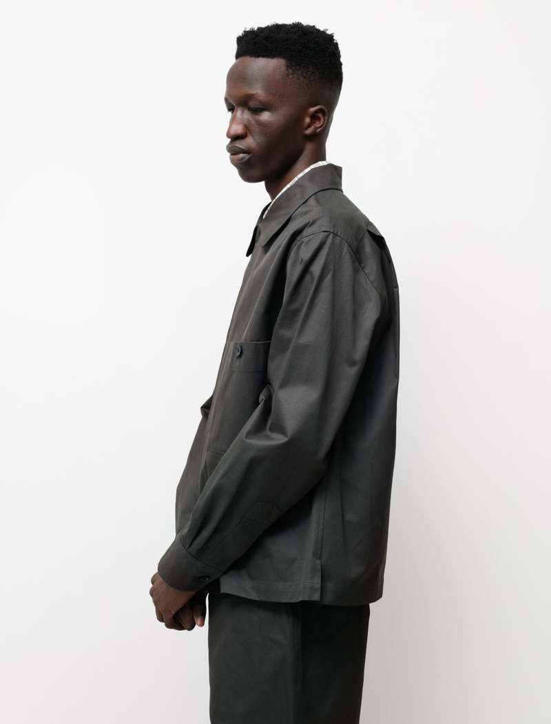 Margaret Howell Zip Through Shirt - Dark Green | Garmentory