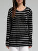 IRO Sepia Top - Black/Ecru Stripe - Thumbnail 1