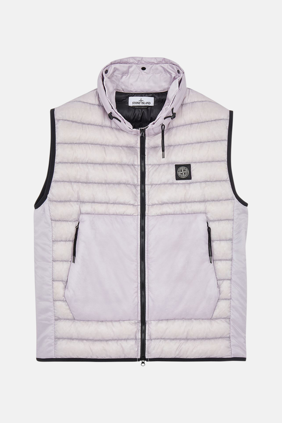 Stone Island Ripstop Nylon Down Rose Quartz Vest - Red | Garmentory