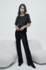 Silk Laundry Bias Cut Pants - Black - Thumbnail 3