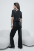Silk Laundry Bias Cut Pants - Black - Thumbnail 5