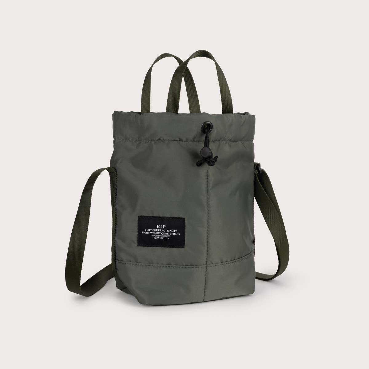 Bags in Progress New Bucket Shoulder Mini Padded Bag Khaki Green