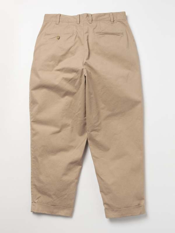 Beams Plus 2Pleats Twill pants - KHAKI