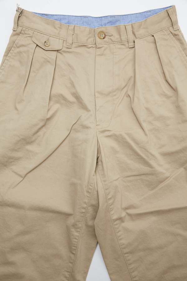 Beams Plus 2Pleats Twill pants - KHAKI