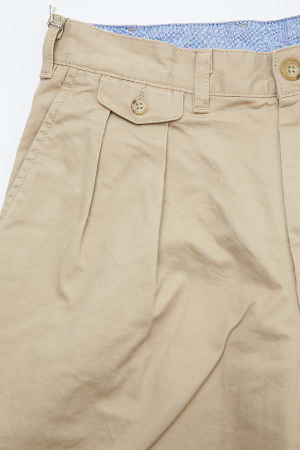 Beams Plus 2Pleats Twill pants - KHAKI