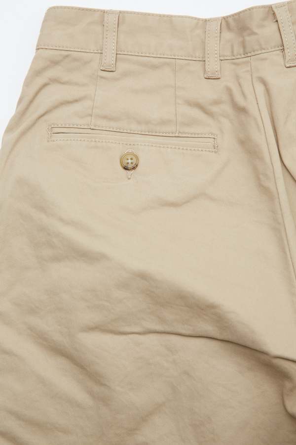 Beams Plus 2Pleats Twill pants - KHAKI