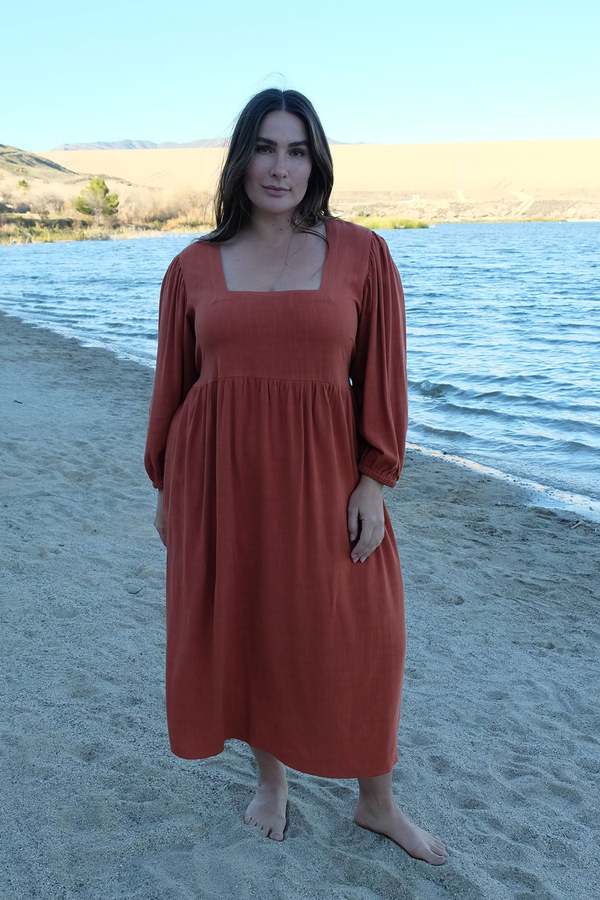 rachel pally orange dress Rachel Pally Linen Cara Dress - Orange