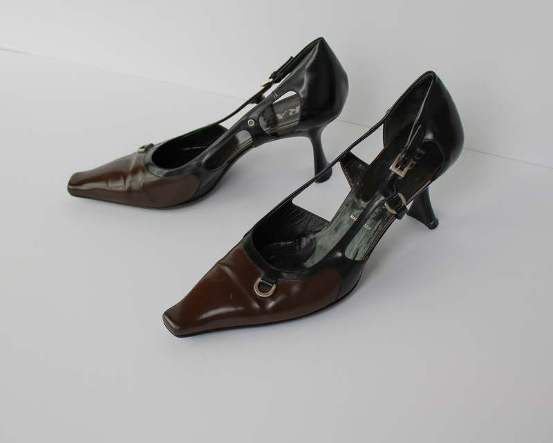 Vintage Banshee Prada Cut Out Heels 