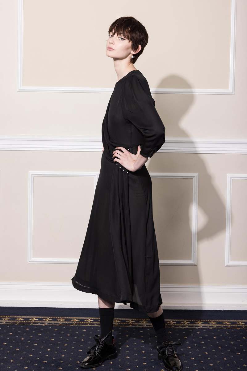 Salasai Serenade Saturn Silk Dress - Black