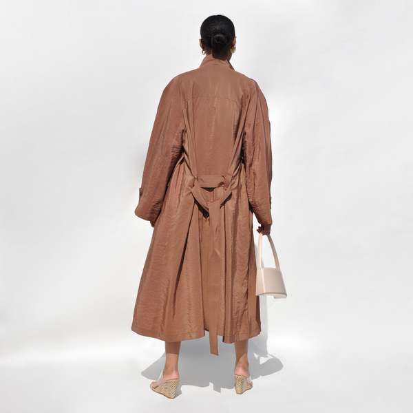 【LOW CLASSIC】 DOUBLE TRENCH COAT 2色 LOW CLASSIC Double Collar Trench - Brown | Garmentory