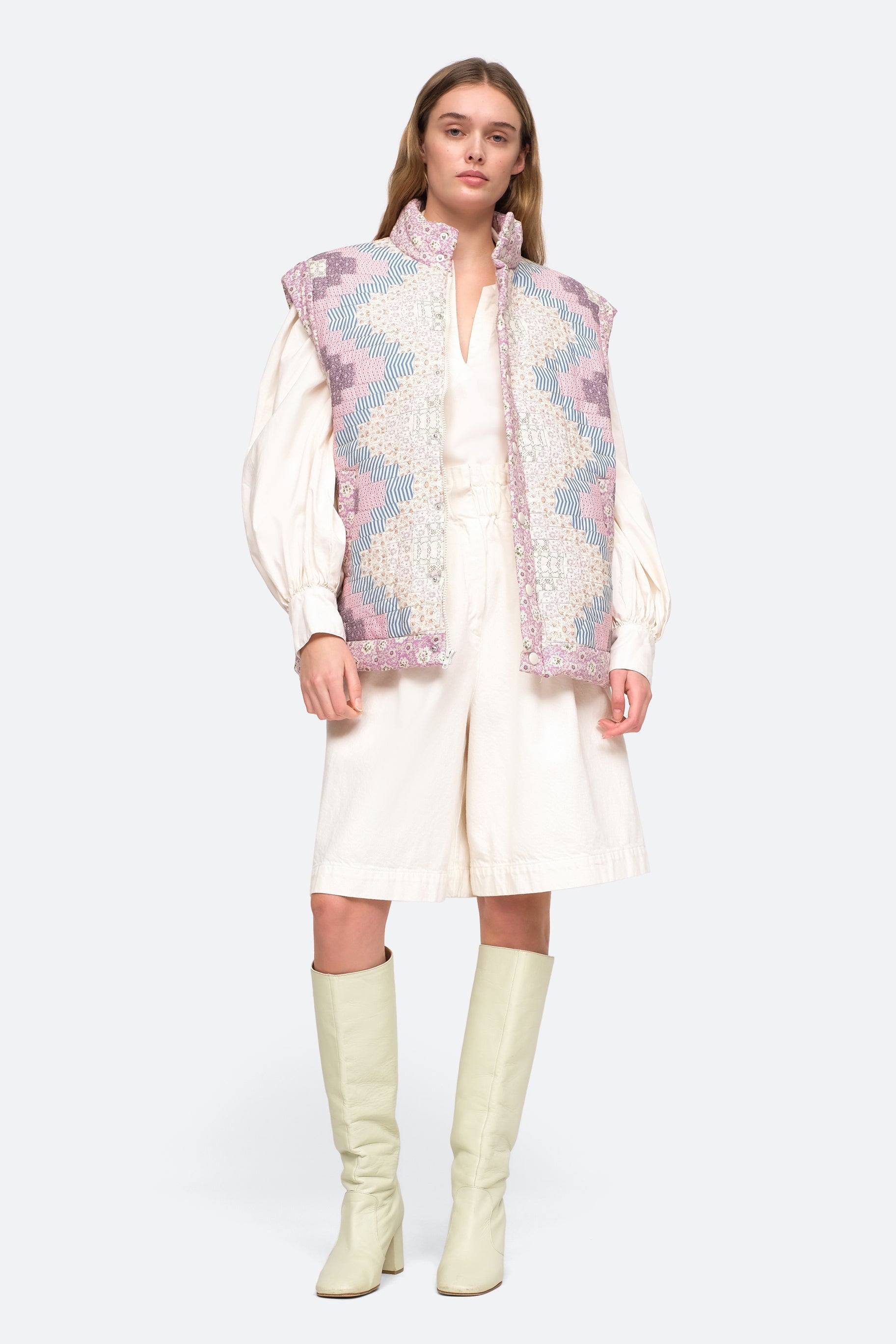 トップス sea new york IDA PRINT QUILTED VEST SEA-NY-Ida-Print-Puffer-Vest-