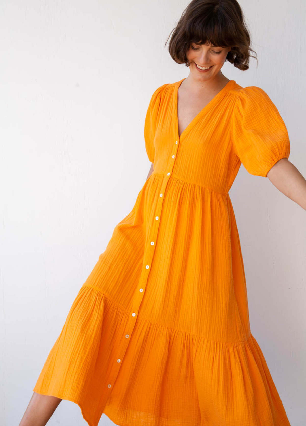xirena orange dress Sienna Petals Jaynie Dress Small / Sienna Petals
