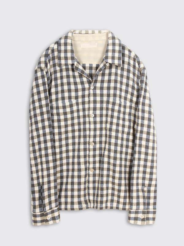 Our Legacy Heusen Shirt - Light Blue/Olive Summer Check | Garmentory