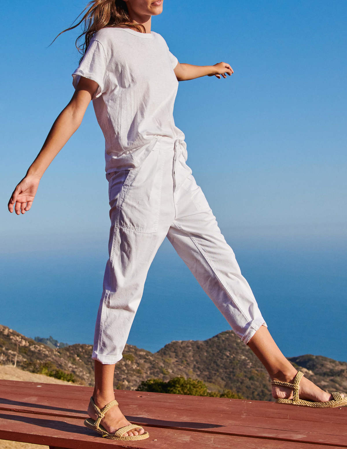 Sundry Military Pocket Pant - White - Image 1 of 4