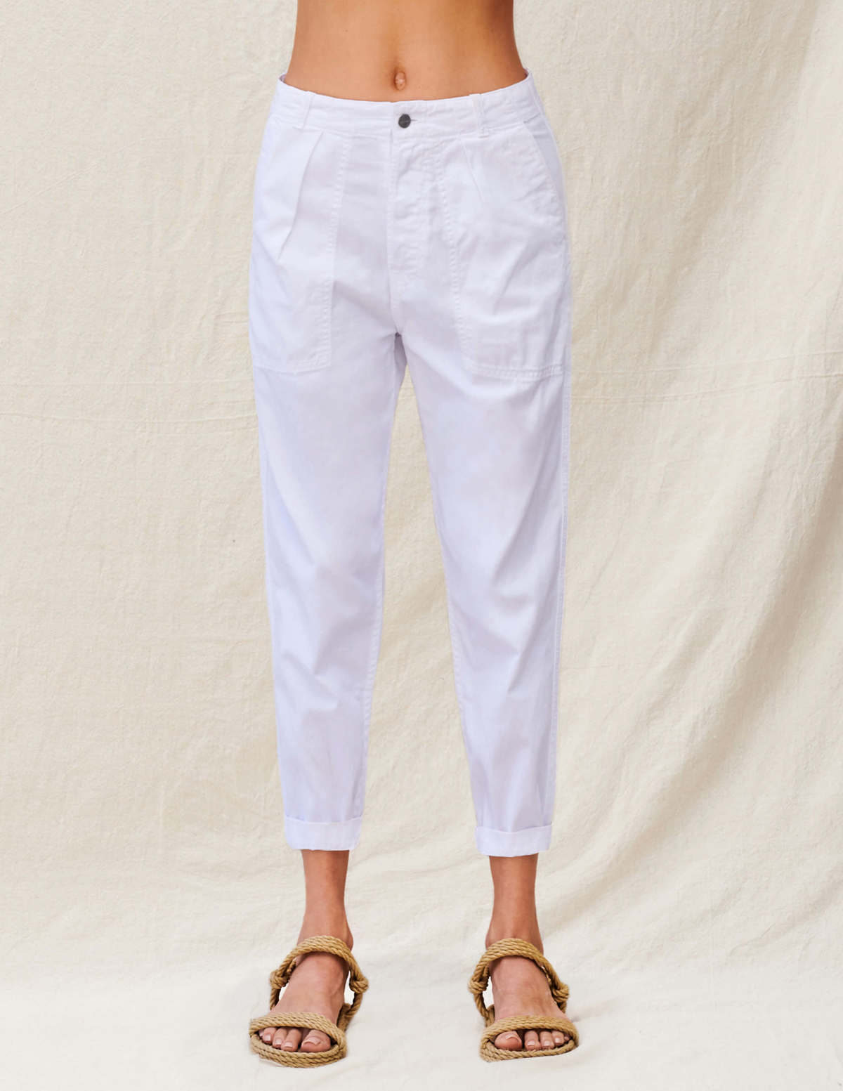 Sundry Military Pocket Pant - White - Image 2 of 4