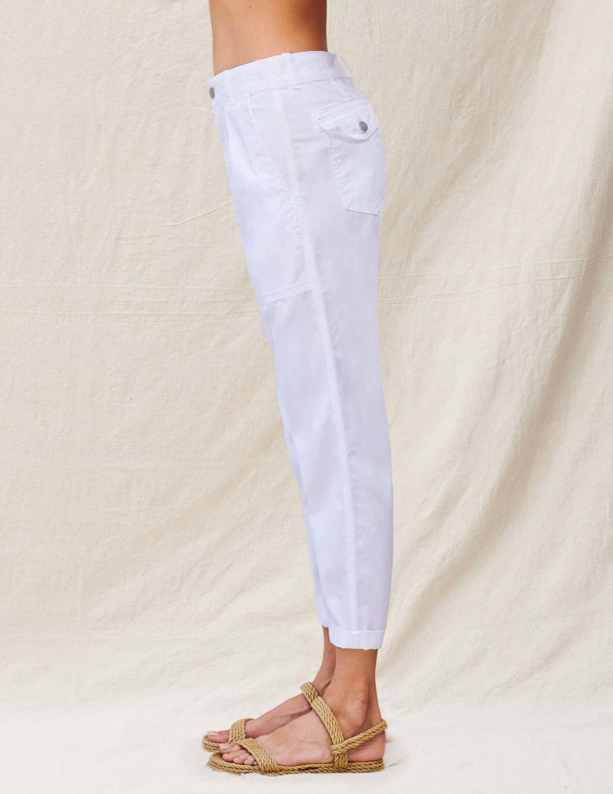 Sundry Military Pocket Pant - White - Image 3 of 4
