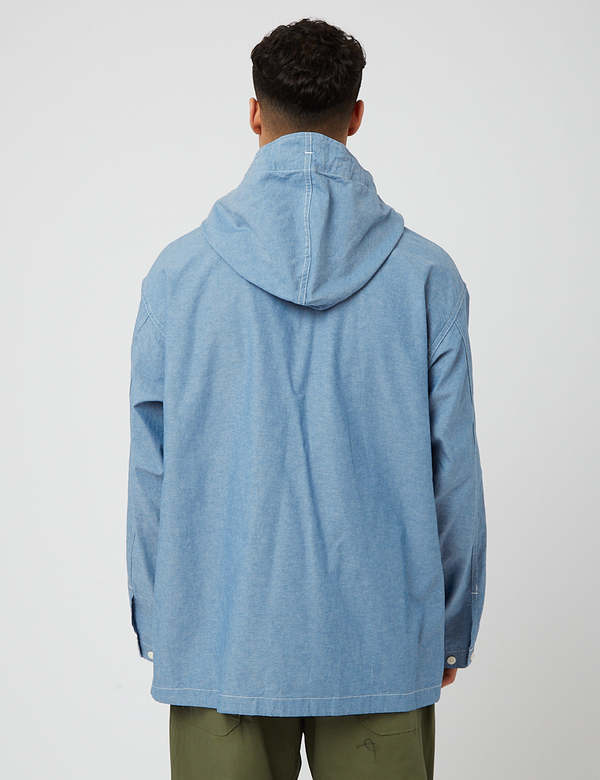Engineered Garments Cagoule Chambray Shirt top - Blue | Garmentory