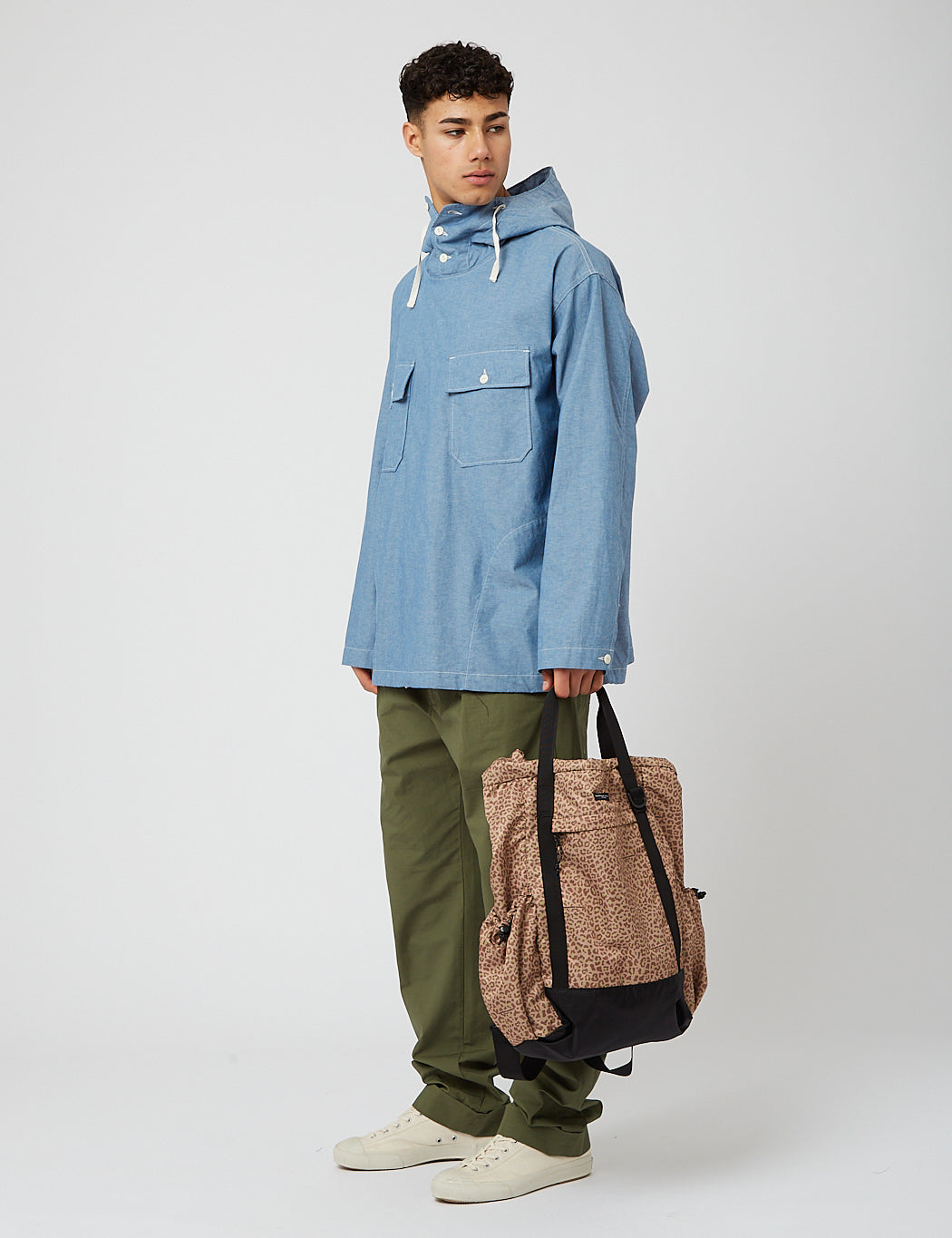 Engineered Garments Cagoule Chambray Shirt top - Blue | Garmentory
