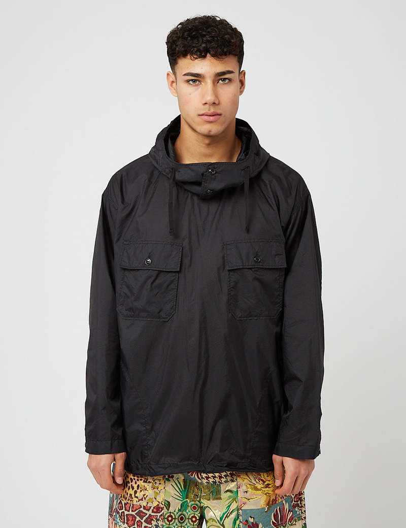 Engineered Garments Nylon Micro Ripstop Cagoule Shirt - Black