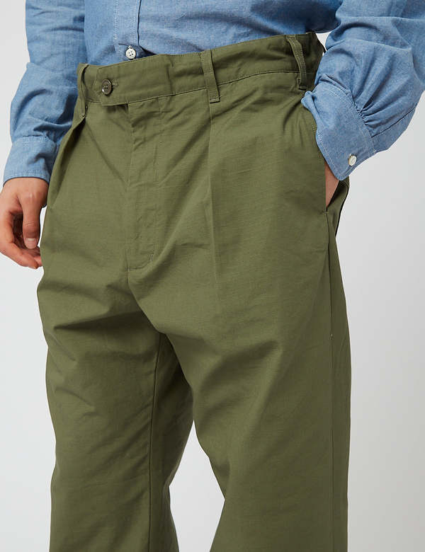 Engineered Garments Carlyle Pant - Olive Green | Garmentory