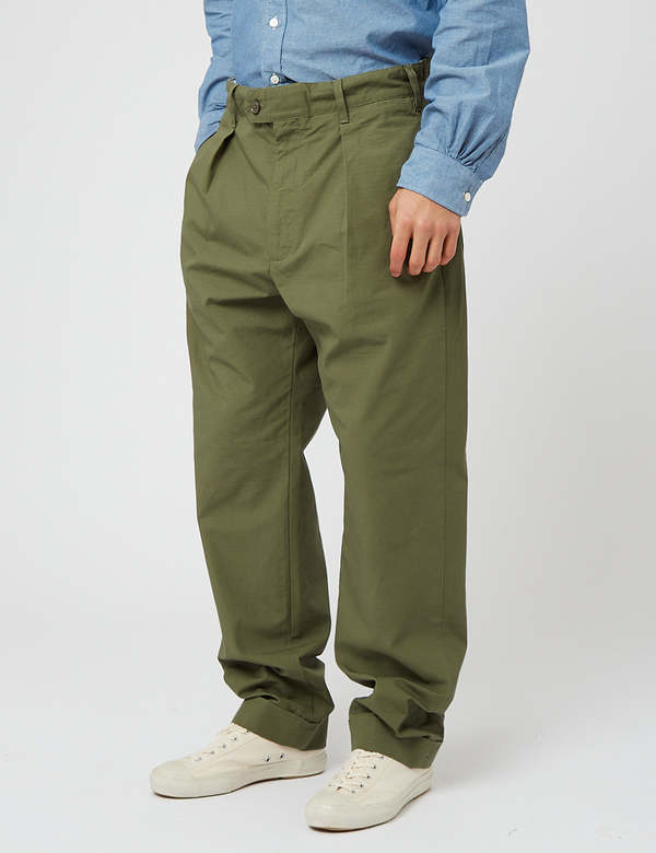 Engineered Garments Carlyle Pant - Olive Green | Garmentory