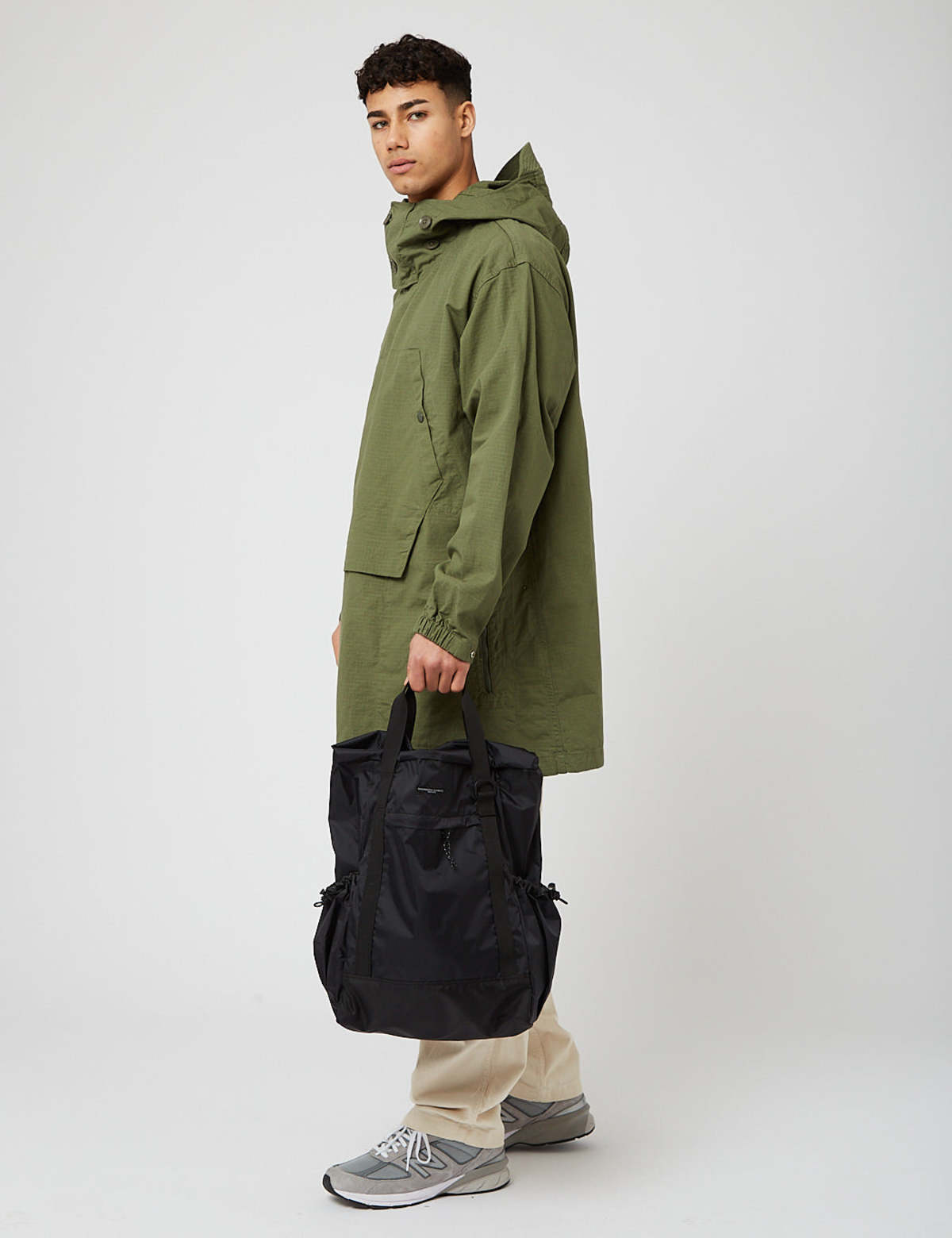ジャケット・アウター Engineered garments over parka Engineered Garments Cotton Ripstop Over Parka - Olive Green