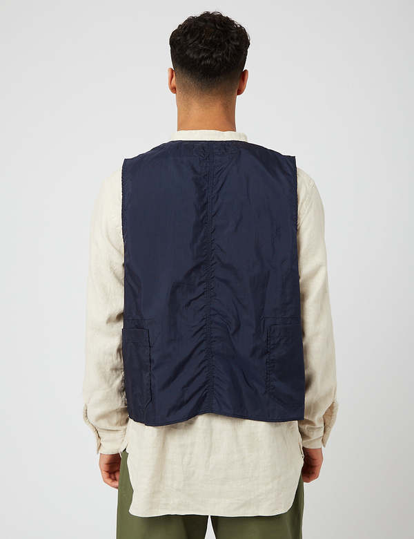 Engineered Garments Upland Vest (Nylon Ripstop) - Navy Blue