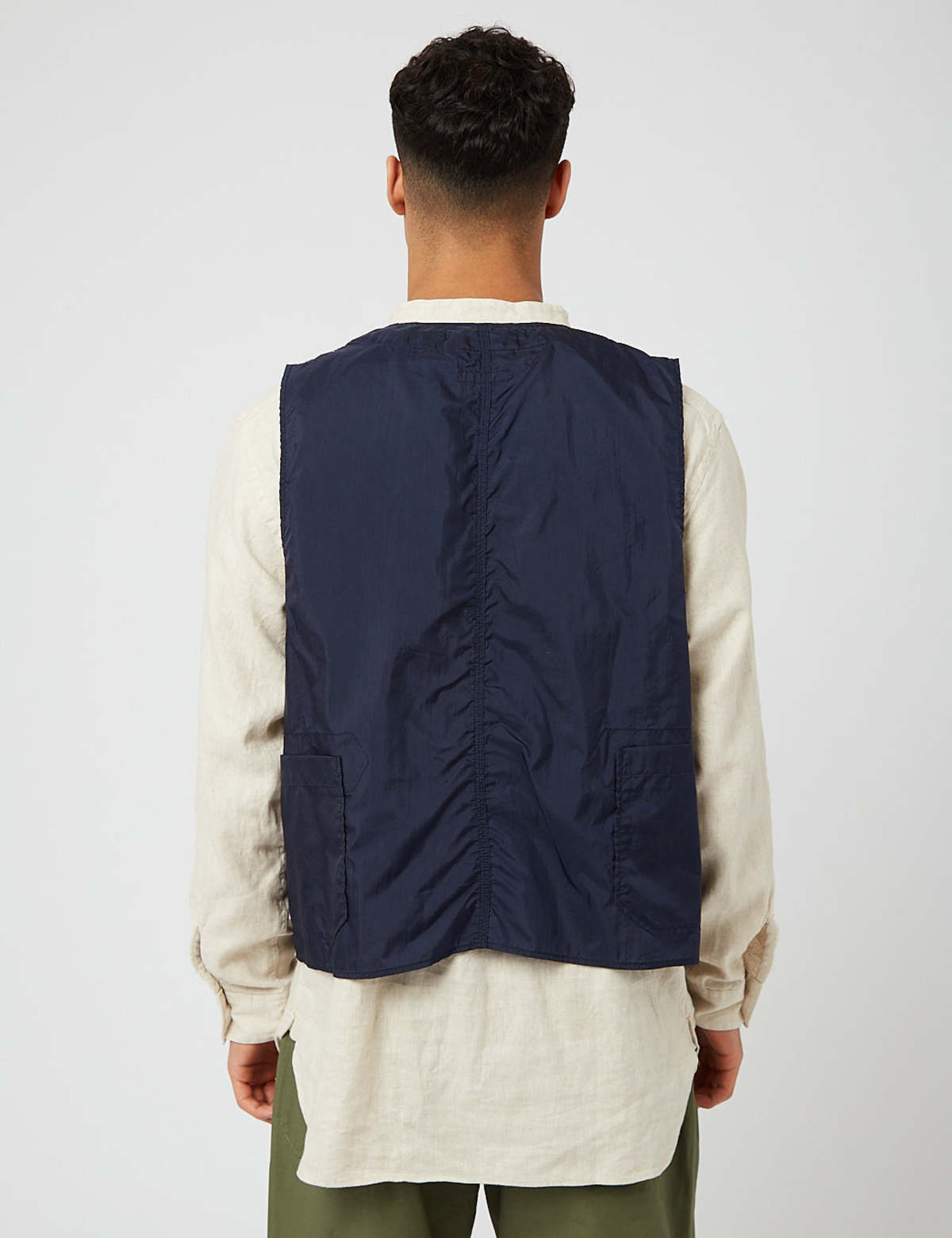 Engineered Garments Upland Vest (Nylon Ripstop) - Navy Blue
