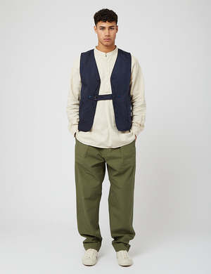 Engineered Garments Upland Vest (Nylon Ripstop) - Navy Blue