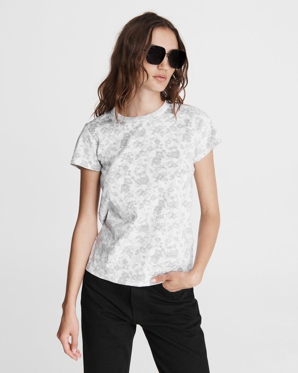 Rag Bone ALL OVER JULIE FLORAL TEE WHITEMULTI Garmentory