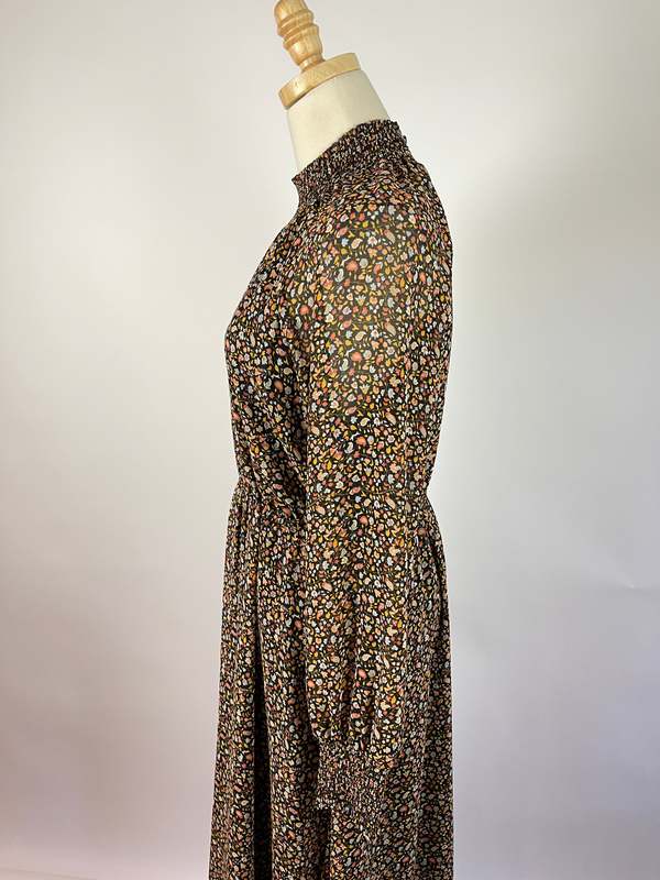 madewell brown floral dress Madewell Brown Floral Button Down