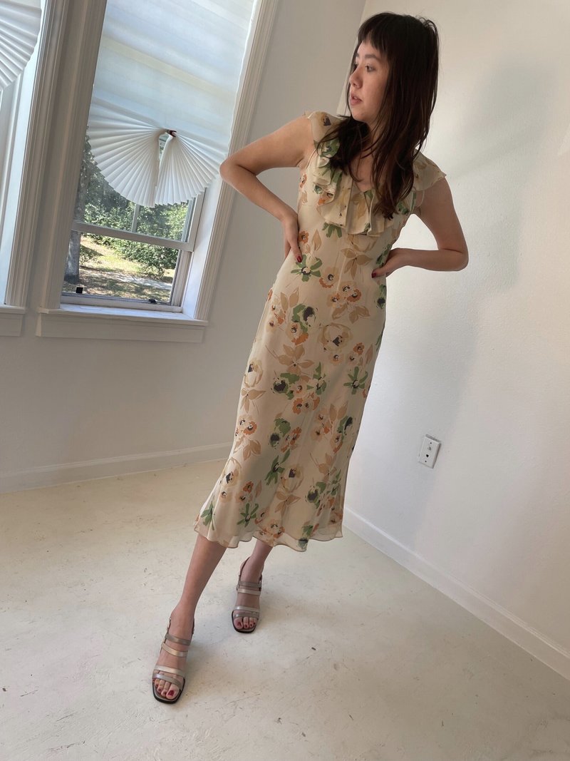 【送料 関税込】POLO RALPH LAUREN Floral midi dress Polo Ralph Lauren Floral satin midi dress Polo Ralph Lauren