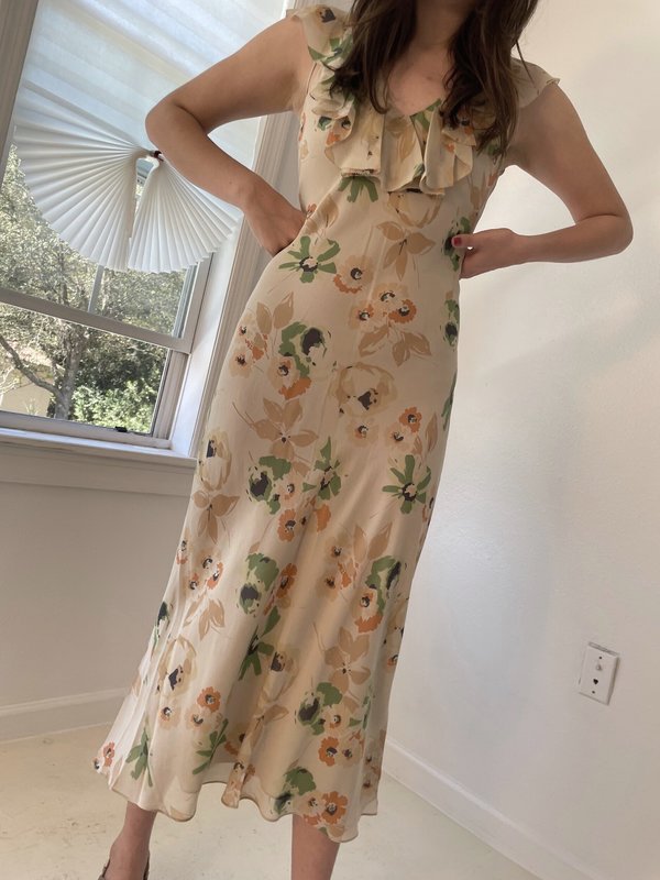 Vintage Polo Ralph Lauren floral midi dress - Multi