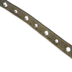 Our Legacy 2cm Belt - Flowers On Olive Leather | Garmentory